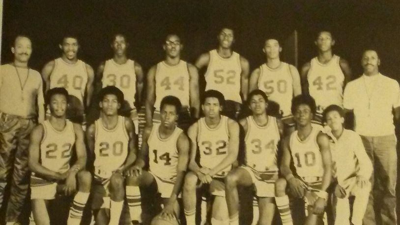 Bill Higgins (No 22, front row left in team photo) was part of 1970-71 Dunbar Wolverines, one of the greatest teams in Miami Valley history not to win a state high school basketball title. They lost in the state championship game to Columbus Walnut Ridge. All five Dunbar starters went on to hoops stardom. Four got Division I scholarships. A two-time All-American at Ashland (1971-72 and 1972-73), Higgins scored 1,746 points (4th all-time at Ashland) in just three seasons before taking a hardship exit and joining the Virginia Squires of the American Basketball Association (ABA). CONTRIBUTED