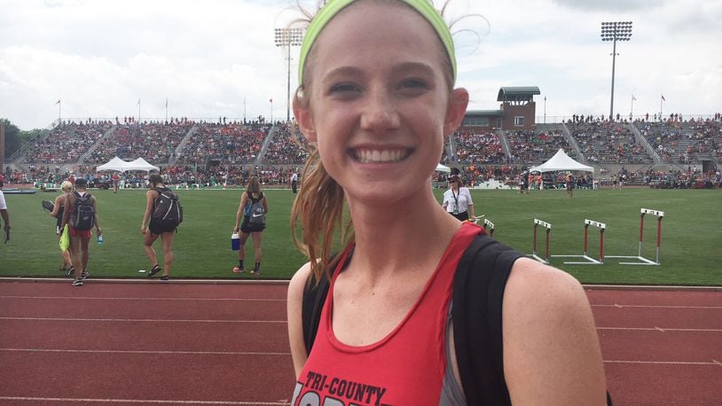 Tri-County North senior Hailey Thies was third in the D-III long jump. MARC PENDLETON / STAFF