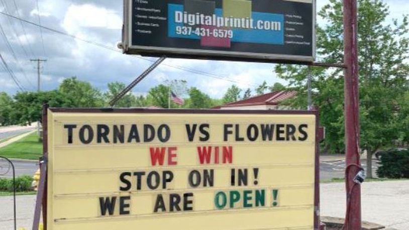 The Beavercreek Florist, 2173 N. Fairfield Road, has reopened after the Memorial Day tornado damaged the building and knocked power out in the area. CONTRIBUTED