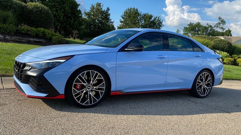 The 2021 Elantra won North American Car of the Year for its updated looks. Hyundai held off on the N trim until this year to add more pizzazz to this award-winning compact car. Contributed photo by Jimmy Dinsmore