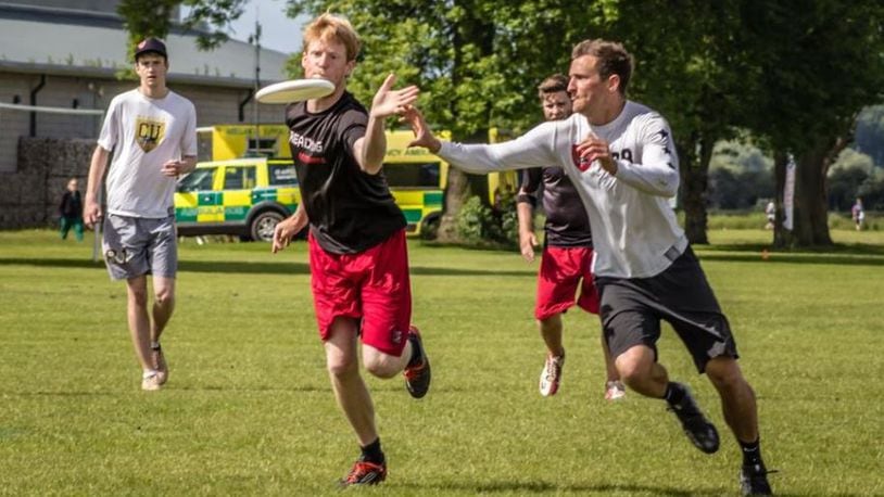The Reading Ultimate team from England will compete in the World Flying Disc Federation’s 11th World Ultimate Club Championships this month in Warren County. CONTRIBUTED