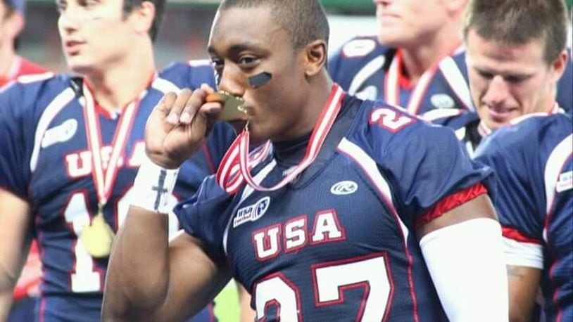 Jeff Franklin won a gold medal with the U.S. National team at the International Federation of American Football World Championships in Austria. CONTRIBUTED