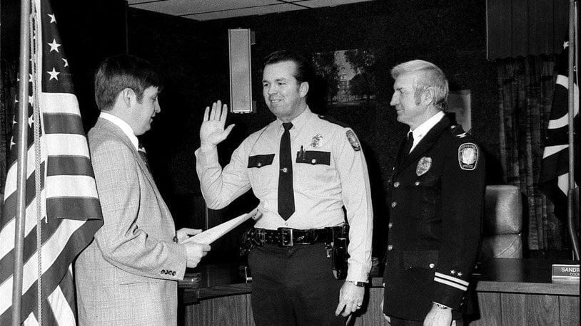 Raymond E. Liebherr during a swearing-in ceremony in an undated photo. FAIRBORN POLICE DEPARTMENT