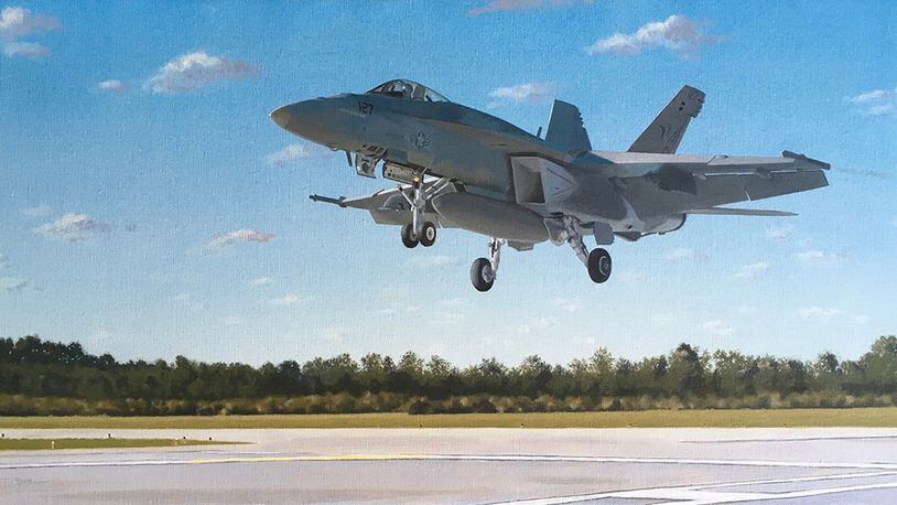 The American Society of Aviation Artists will have its 33rd annual International Aerospace Art Exhibition on display at the National Museum of the U.S. Air Force May 10 to Oct. 31. In addition, the exhibit will include retrospective artwork from ASAA artists, such as this painting by Doug Rowe. (Contributed photo)