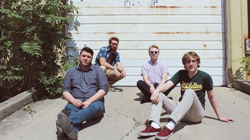 Local rockers Beesly, (clockwise from bottom left) Austin Labig, Ben Grogg, Daniel Wilcher and Kyle Cloud, released its self-titled full-length debut on Jan. 11. CONTRIBUTED