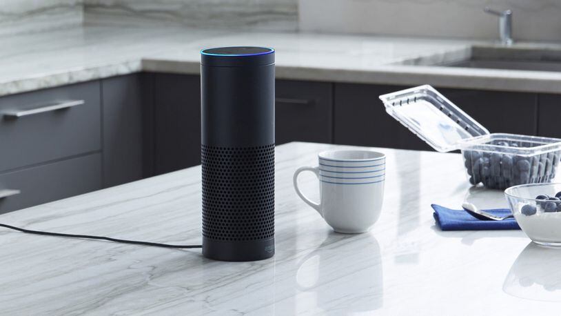 Amazon Echo is a hands-free speaker you control with your voice. Amazon will be selling it and other smart home devices in Kohl’s stores. (Amazon/TNS)