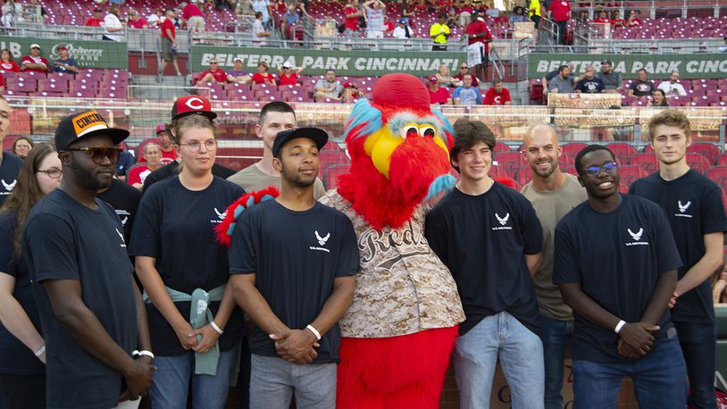 Wright-Patt Airmen honored at Reds Military Appreciation Night >  Wright-Patterson AFB > Article Display