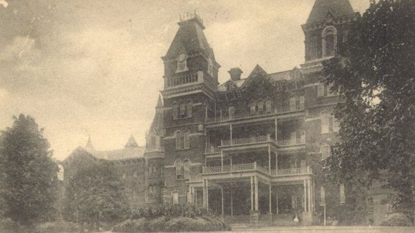 An early photograph of the former Athens insane asylum, The Ridges.
