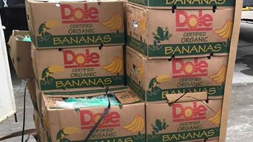 Cocaine with a street value of nearly $18 million was found in pallets of bananas at a Texas port.
