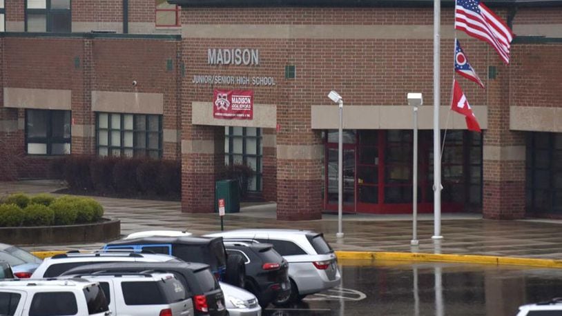 A Madison Schools student has been suspended after comments she made about getting a gun, according to school officials. The school was the site of a 2016 student shooting (pictured).
