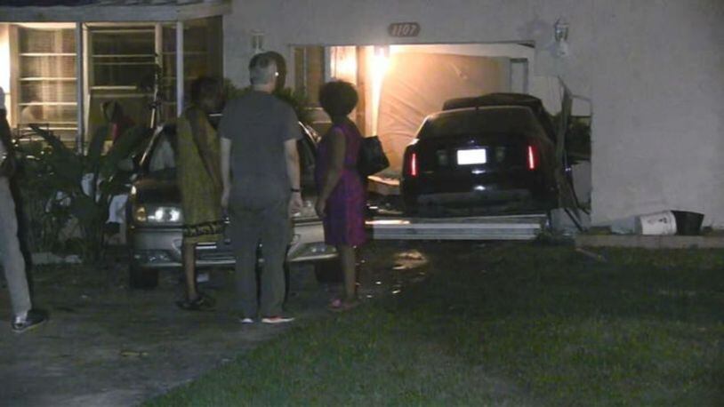When a stolen Orange County patrol SUV attempted to pull over a stolen car in Cocoa early Thursday morning, police said the driver of the car drove off and crashed into a home. (Photo: WFTV.com)