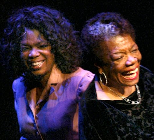 Poet, writer Maya Angelou pays tribute to Bessie Coleman at Schuster