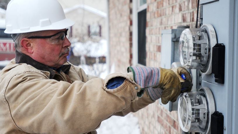 A new meter is installed for Duke Energy in this file photo.