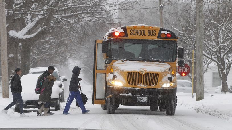 Contrary to the very mild 2016-17 weather, this winter has some local school districts nearing their limit of school closures. TY GREENLEES / STAFF