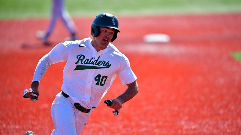 Wright State's Ben Vore rounds third base during a game vs. Milwaukee at Nischwitz Stadium on March 16, 2024. Joe Craven/Wright State Athletics