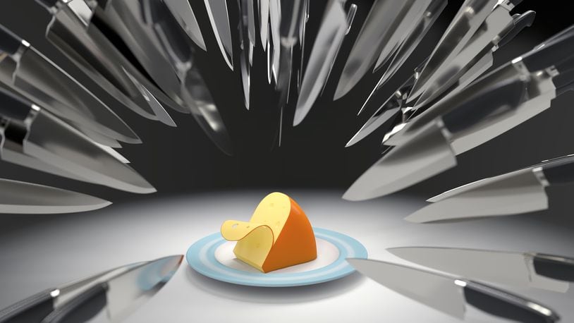 Cheese fight. Shutterstock