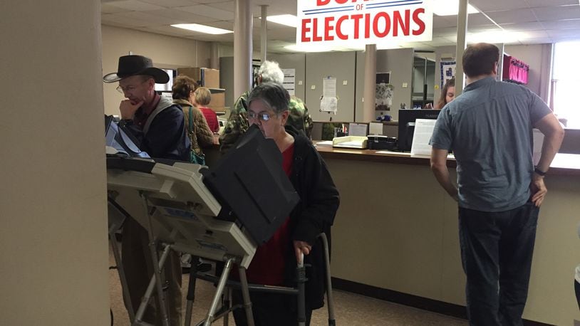 The Miami County Board of Elections office was especially cramped before a remodeling moved the front counter back.