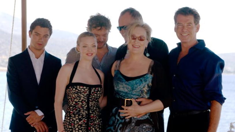 Mamma Mia 2 cast - Amanda Seyfried, Dominic Cooper, Pierce Brosnan