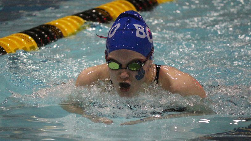 Springboro junior Maggie Clough leads the Panthers into the Division I district swimming championships Saturday at Miami University. Greg Billing / Contributed