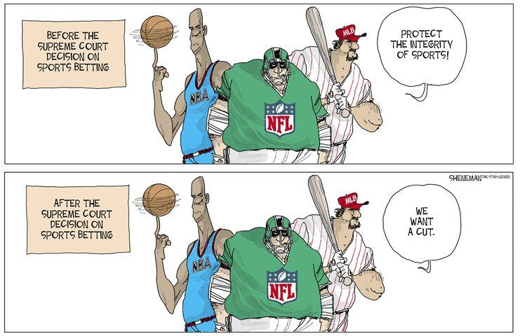 Week in cartoons: Sports betting, swamp draining and more