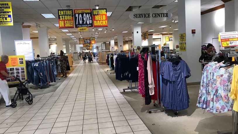 Elder-Beerman liquidation sales ended the last week of August, leaving retail stores empty. But the website could come back. Photo By Amelia Robinson