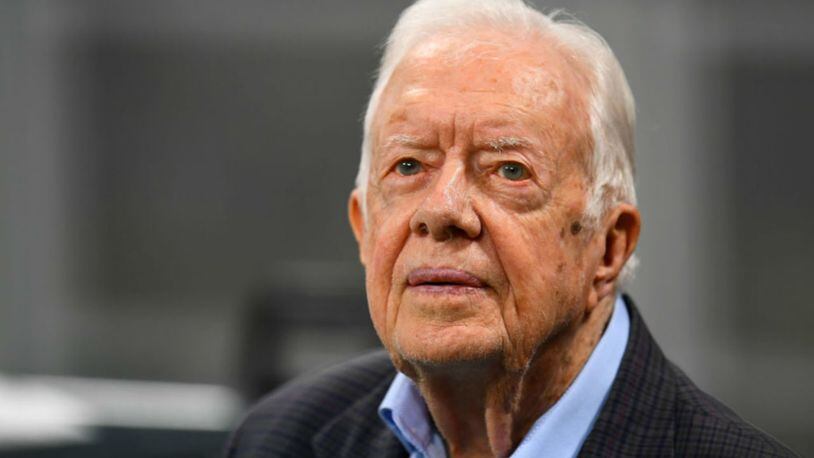 FILE PHOTO: When President Jimmy Carter fell and broke his hip in May, he was upset-- primarily because the fall ruined his planned turkey hunt that day.