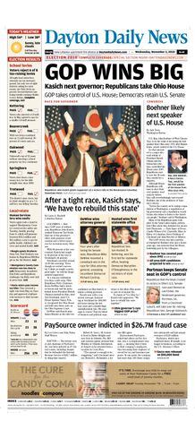 Dayton Daily News Election - 2010 front cover