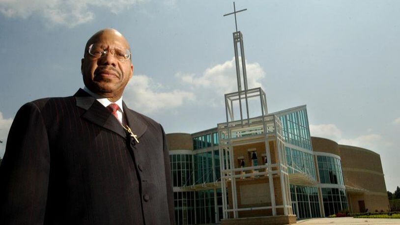 Rev. Jasper Williams Jr., pastor of Salem Bible Church East, is pictured standing in front of the newly built church located on Hillandale .