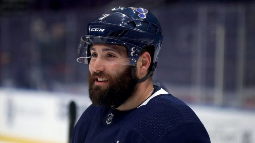 Blues left winger Pat Maroon visited the family of a St. Louis-area police officer who was killed in the line of duty late last month.
