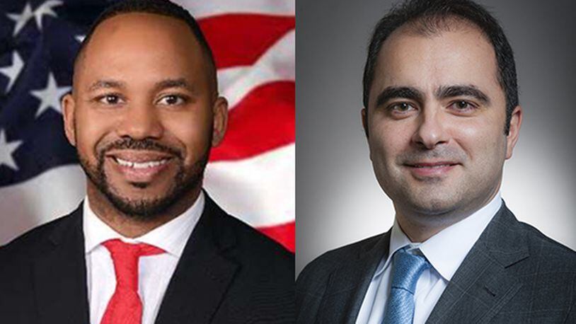 Democrat Brandon McClain, left, the current Montgomery County recorder, is being challenged by Republican Adil Baguirov, former Dayton School Board president. SUBMITTED