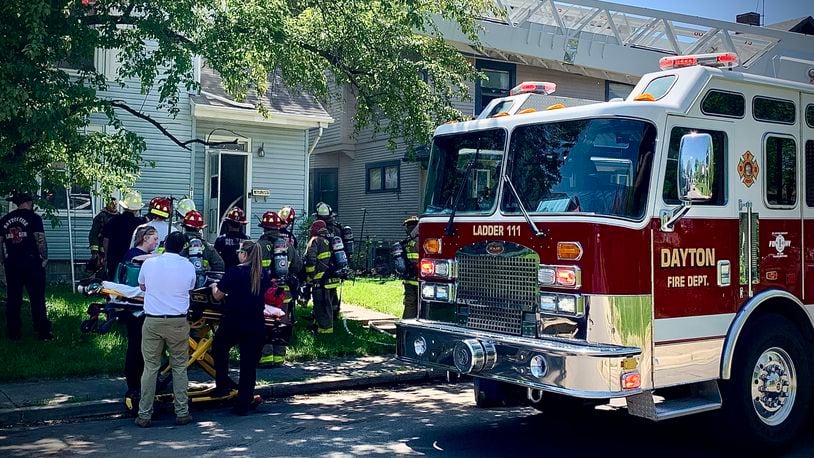 Dayton firefighters responded to a house fire in the 800 block of Harvard Boulevard on Thursday, May 2, 2024. MARSHALL GORBY / STAFF