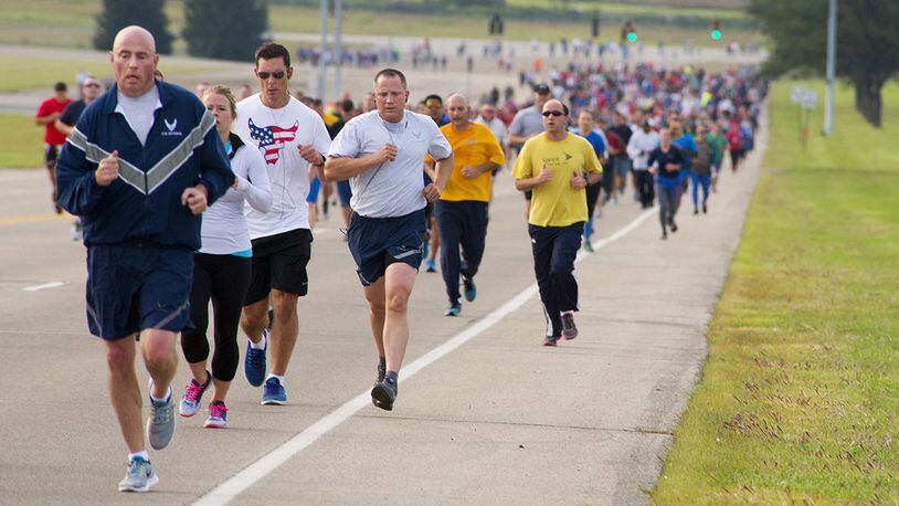 The Run for the Fallen is an annual 5K run and 2K walk held on Sept. 11 to honor the lives lost in the terrorist attacks of 9/11 and the men and women who continue to defend them. (U.S. Air Force photo/R.J. Oriez)