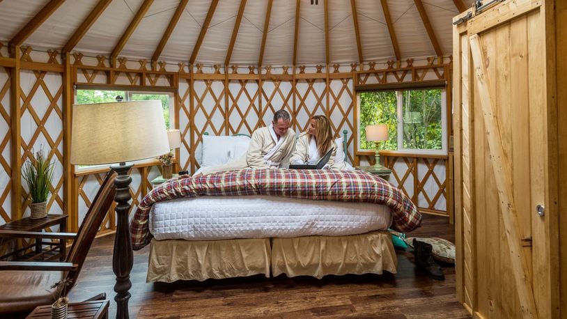 One of the new yurts at The Inn & Spa at Cedar Falls. CONTRIBUTED PHOTO
