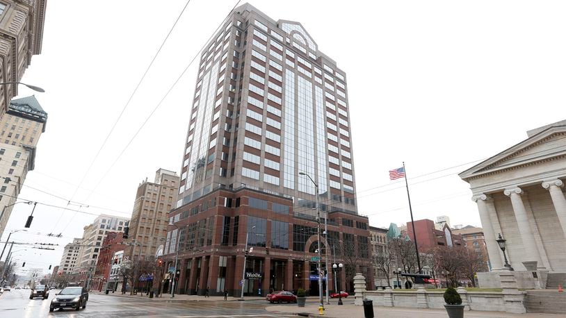 The Fifth Third Center sits at the southwest corner of Main and Third Streets in downtown Dayton. The 21-story building was constructed in 1989. LISA POWELL / STAFF