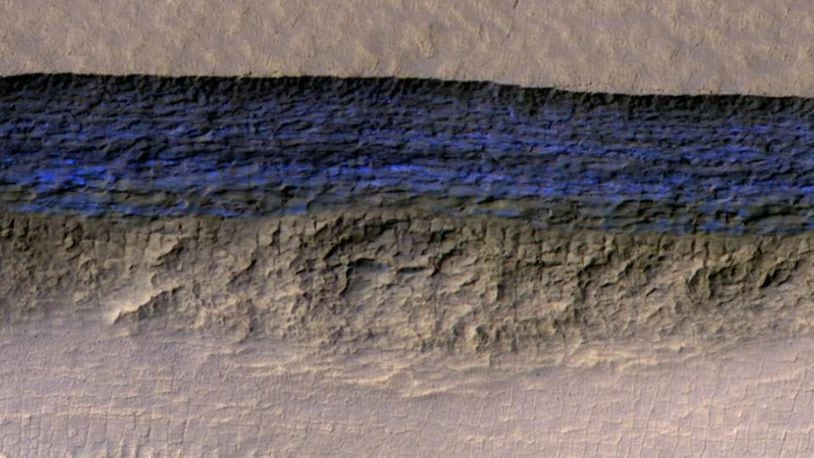 Scientists recently discovered ice beneath the surface of Mars. (Photo: NASA)