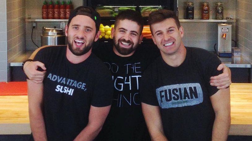 Fusian Sushi co-founders from left to right: Stephan Harman, Zach Weprin and Josh Weprin.