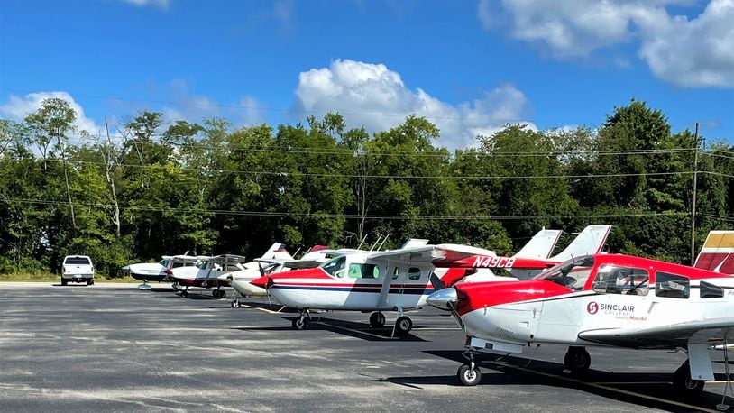 Planes for student pilots at Sinclair Community College, who train at Lewis A. Jackson Regional Airport in Greene County. CONTRIBUTED