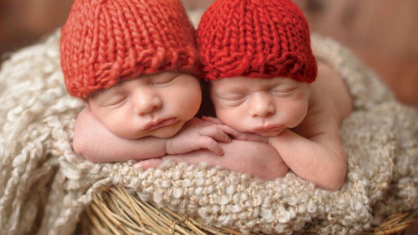 More than 600 babies born at Premier Health hospitals during February, including Atrium Medical Center in Middletown, are receiving red keepsake hats from the American Heart Association to raise awareness of congenital heart defects, the most common type of birth defect in the nation. CONTRIBUTED/PREMIER HEALTH