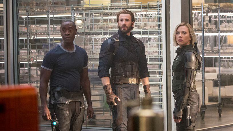 Chris Evans (center) could be hanging up his Captain America shield as filming ends for "Avengers 4."
