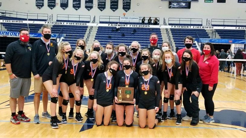 The Fenwick High School volleyball team won its fifth straight district championship last week. CONTRIBUTED