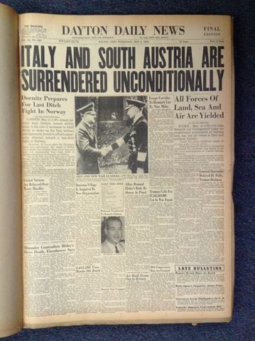 WWII front pages: Dayton Daily News May 2, 1945