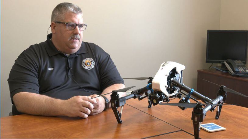 Vandalia police and fire departments use drones for night missions.