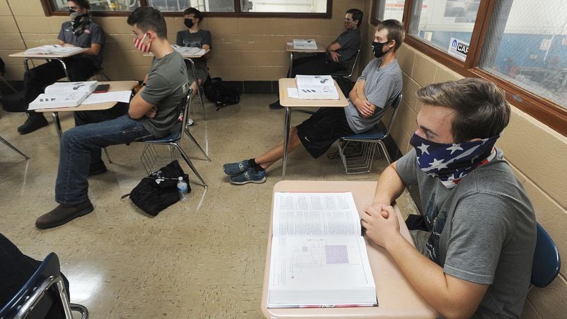 Students in Kettering City Schools have been subject to a mask mandate in classrooms all school year. MARSHALL GORBY\STAFF