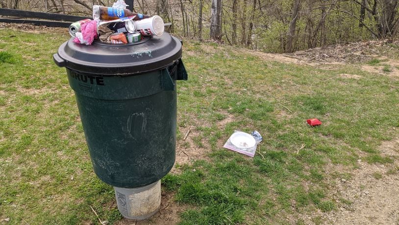 “I am hearing stories about much more litter in our parks now since the stay-at-home order was put in place,” said Andy Niekamp of the Dayton Hikers. CONTRIBUTED/ANDY NIEKAMP