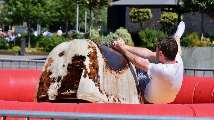 A mechanical bull was the focal point for a party in east Texas on Saturday.