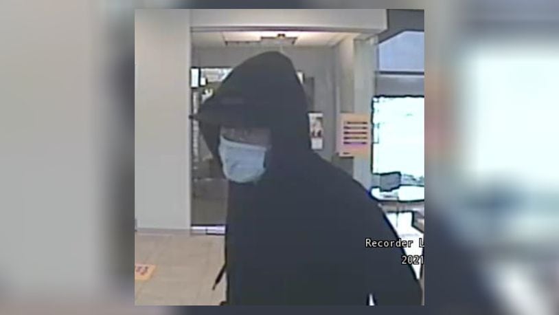 Warren County Sheriff's deputies are looking for this person who allegedly robbed the First Financial Bank branch on Landen Drive in Deerfield Twp. on Thursday afternoon. Anyone with information about this suspect is asked to call the Warren County Sheriff's Office at 513-695-1280.