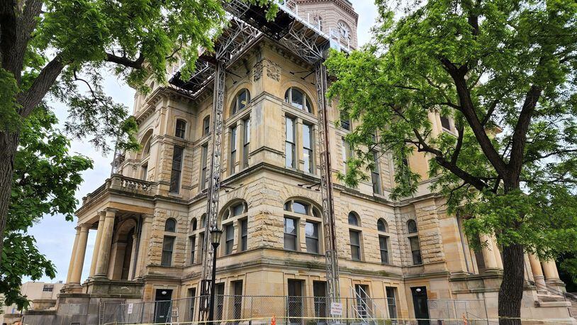 The Butler County Historic Courthouse is currently under restoration and there will be a protest nearby at 1 p.m. Sunday, June 3, 2022. NICK GRAHAM/FILE
