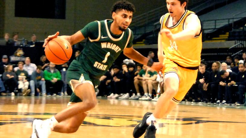 Wright State's Raiders beat the Norse of Northern Kentucky 83-65 in a Horizon League game at the Nutter Center on Friday, Feb. 2. DAVID A. MOODIE/CONTRIBUTING PHOTOGRAPHY