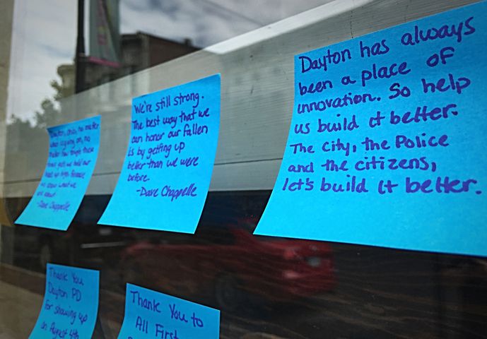 PHOTOS: Post-it notes cover businesses in Oregon District