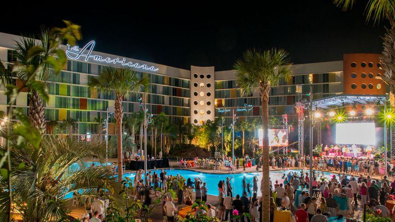 In this handout photo provided by Universal Orlando Resort, Cabana Bay Beach Resort at Universal Orlando Resort officially grand opened with a special performance by The Beach Boys June 19, 2014 in Orlando, Florida. (Photo by James Kilby/Universal Orlando Resort via Getty Images)